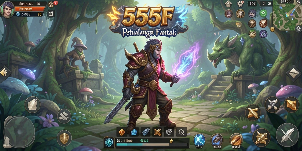 Tampilan gameplay 555F yang seru dan mengasyikkan saat bertarung.