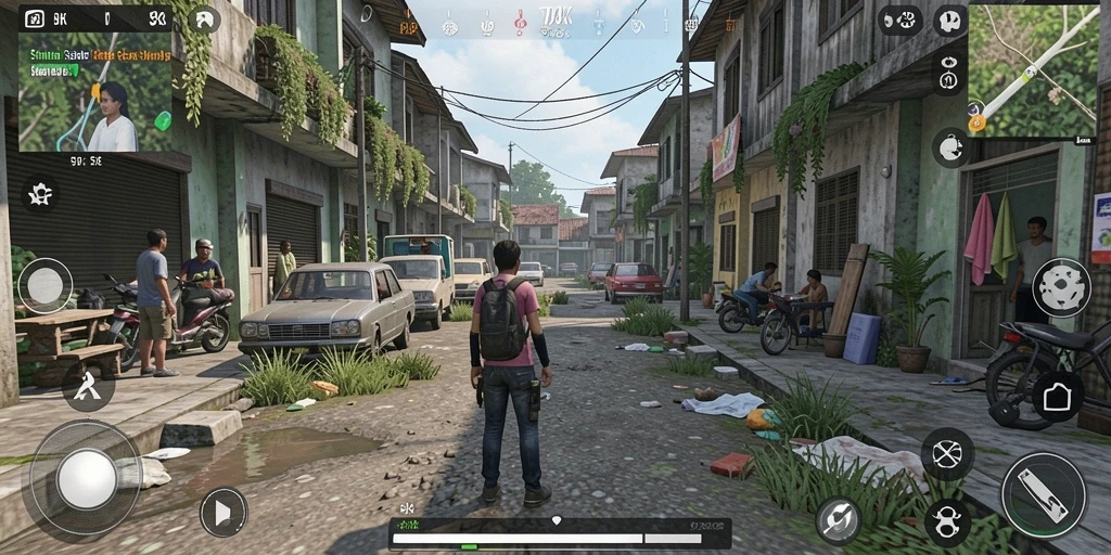 Screenshot gameplay dari 73K menampilkan pengalaman simulasi yang mendalam.
