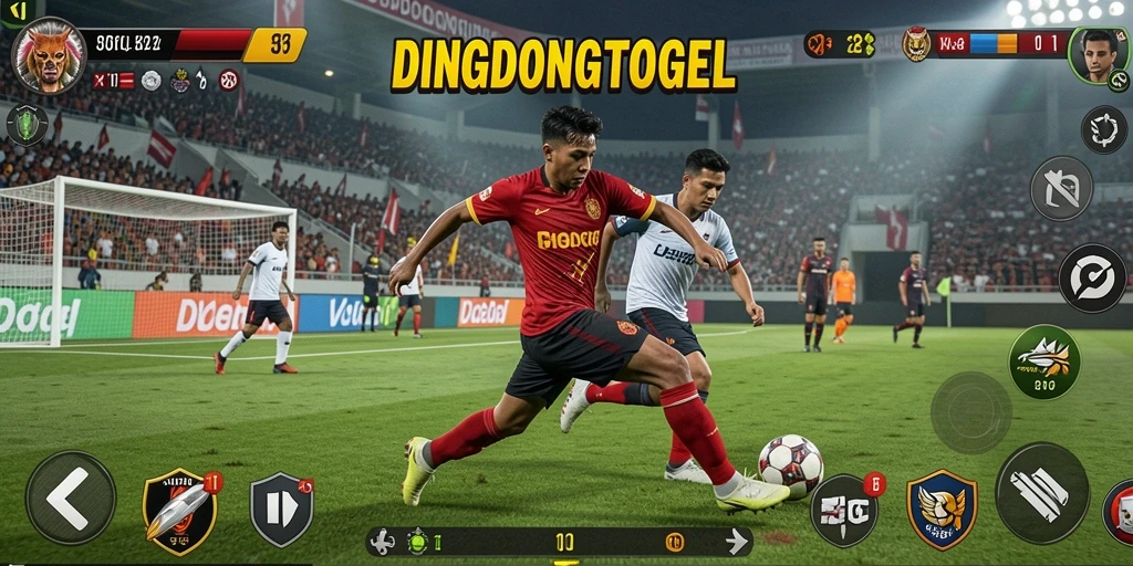 Tampilan gameplay seru dari DINGDONGTOGEL yang menggambarkan kompetisi olahraga.