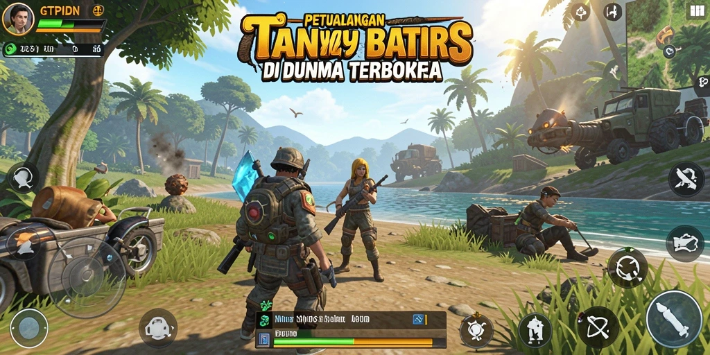 Screenshot GTPIDN menampilkan aksi seru di dunia terbuka.