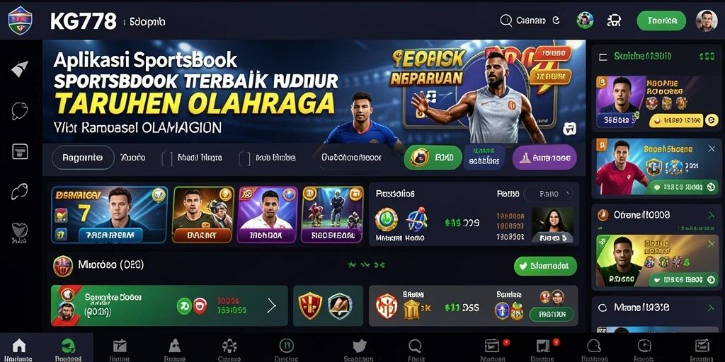 Tampilan screenshot KG778 yang menampilkan fitur taruhan olahraga.