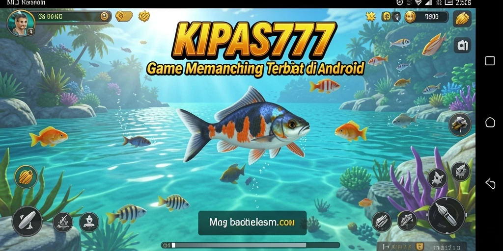Tampilan gameplay KIPAS777 yang seru dengan berbagai ikan untuk ditangkap.