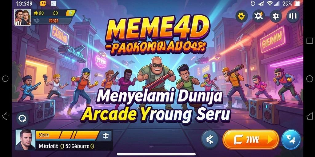 Tampilan gameplay menarik dari MEME4D yang penuh warna dan tantangan.