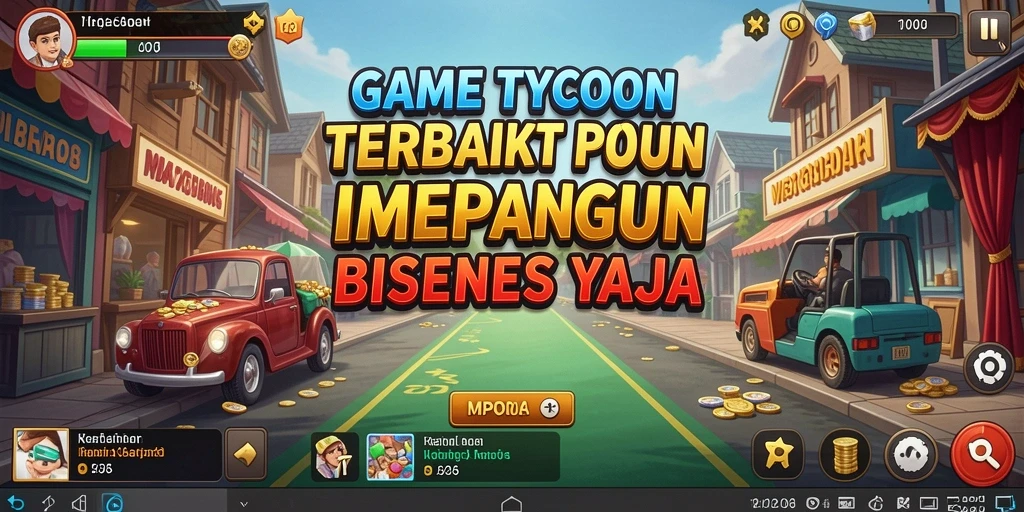 Screenshot MPO08 menampilkan gameplay menarik dalam membangun bisnis Tycoon.