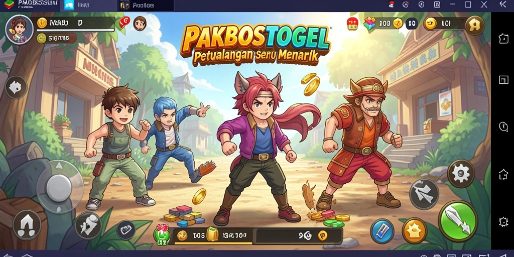 Tampilan gameplay seru di PAKBOSTOGEL dengan karakter Anime yang menarik.