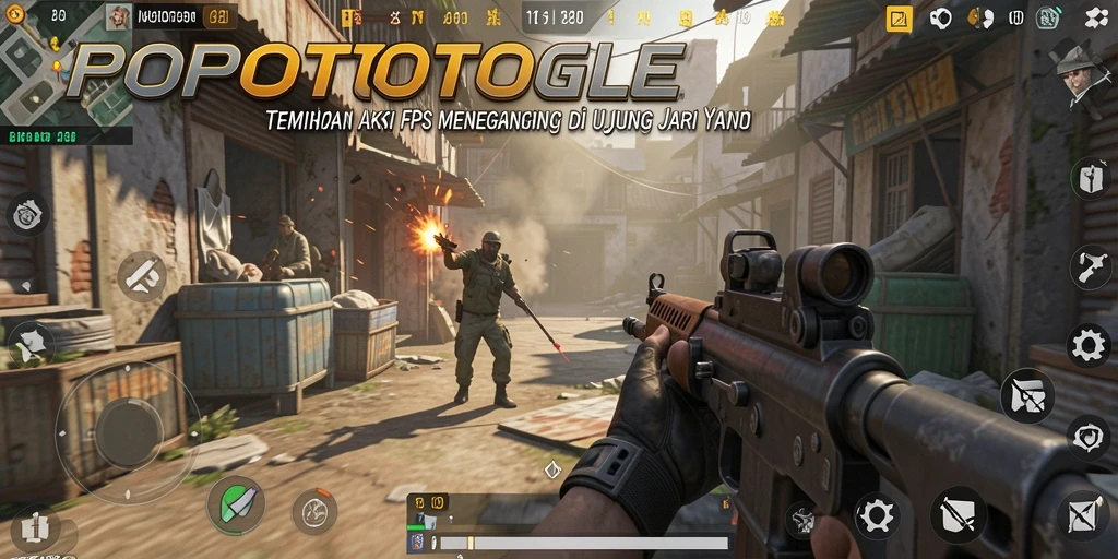 Menunjukkan aksi intens dalam game FPS POPOTOGEL.