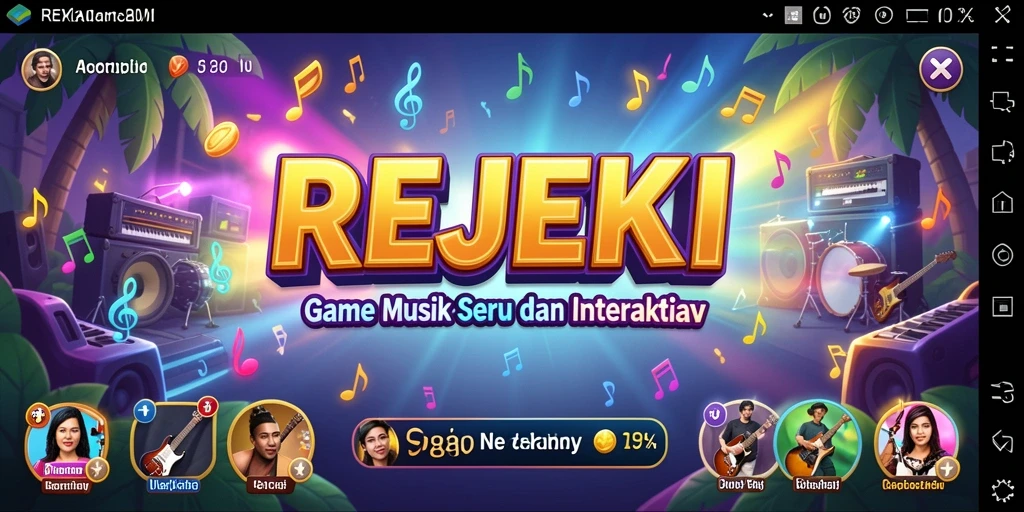 Tangkapan layar REJEKI menampilkan gameplay menarik dengan musik yang menghentak.