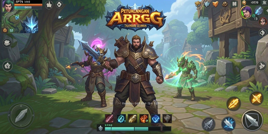 Screenshot gameplay RP79 menampilkan aksi seru dalam pertempuran ARPG.