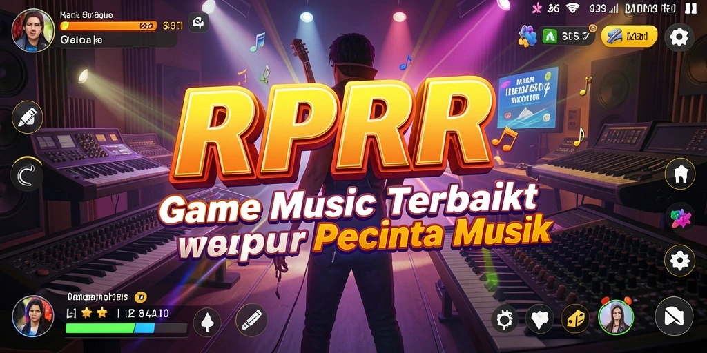 Screenshot RPRR yang menunjukkan pemain menikmati gameplay musik yang mendebarkan.