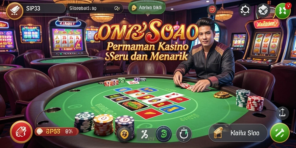 Tampilan gameplay SIP33 yang menarik dan interaktif dengan berbagai pilihan permainan kasino.