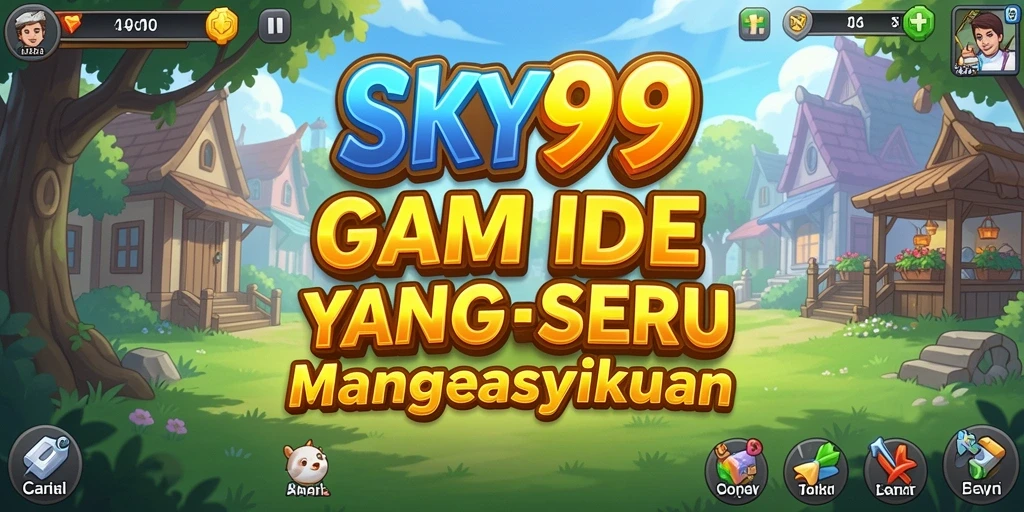 Tangkapan layar menunjukkan gameplay menyenangkan dalam <strong>SKY99</strong>, dengan karakter unik dan grafik cerah.