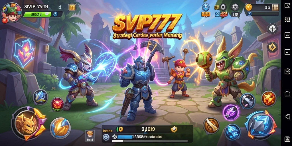 Tampilan gameplay strategis SVIP777 saat pertempuran seru.